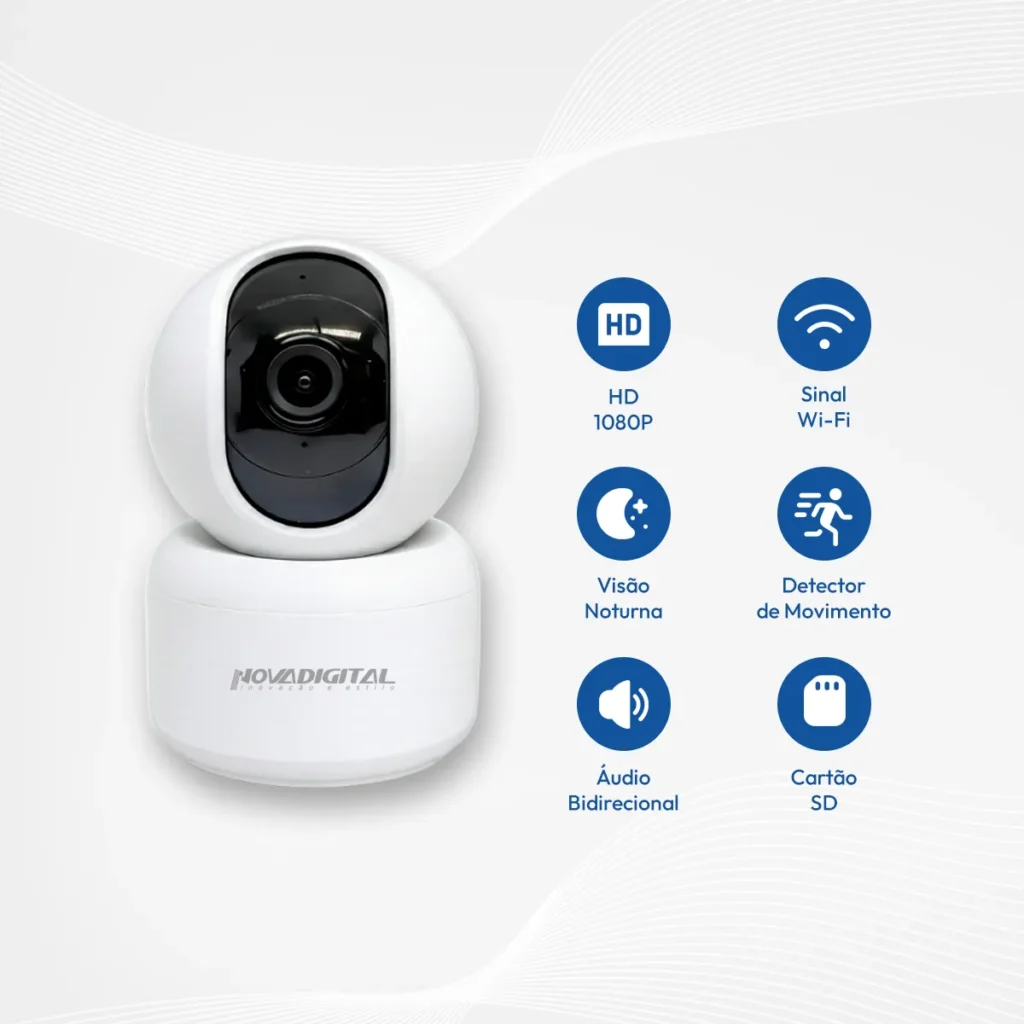 Camera-Inteligente-Wifi-Novadigital-HD-1080p-Onvif-App-Tuya-Smart-Life-Alexa-Google-110V-220V-CS-355A