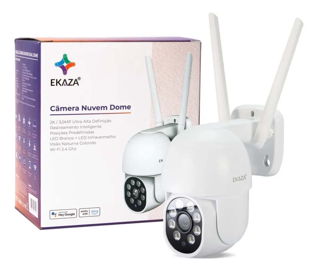 Ekaza Câmera De Segurança Nuvem Dome Wi-Fi UHD 2K IP65