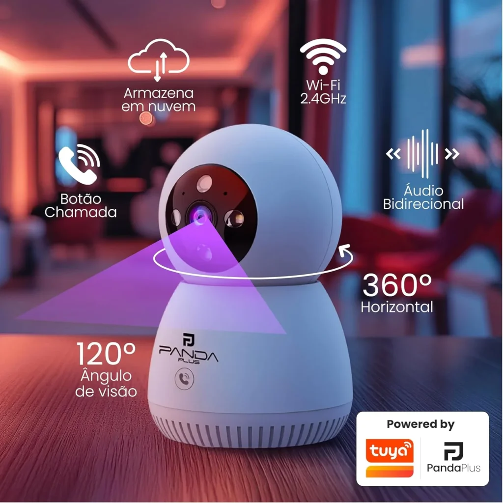 Câmera Inteligente Panda Plus AMG-C01 3MP 360 WiFi