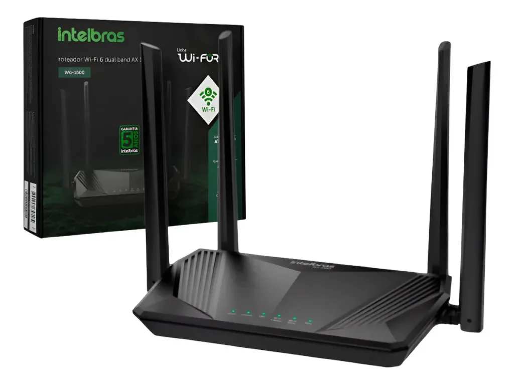Roteador Wifi 6 Dual Band Mesh Gigabit Intelbras W6-1500