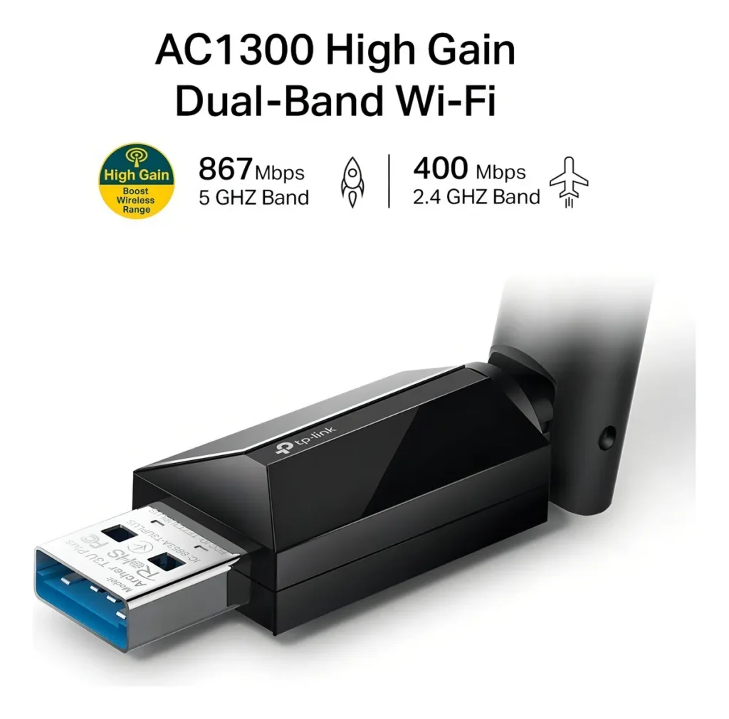 Adaptador USB Wi-Fi AC1300 TP-Link Archer T3U Plus