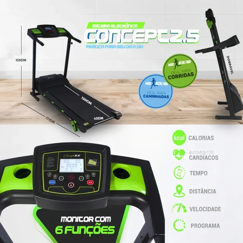 Esteira Elétrica Dream Fitness Concept 2.5