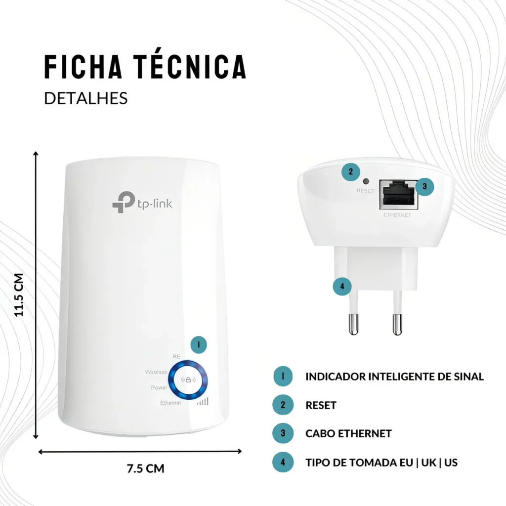 Repetidor Wi-Fi 300Mbps TP-Link TL-WA850RE