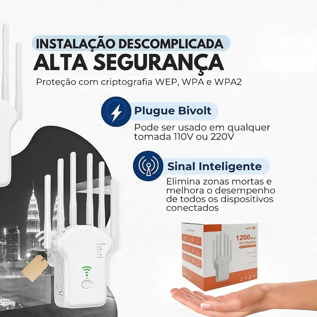 Repetidor WiFi 6 Antenas Inv Tech REP-6AN