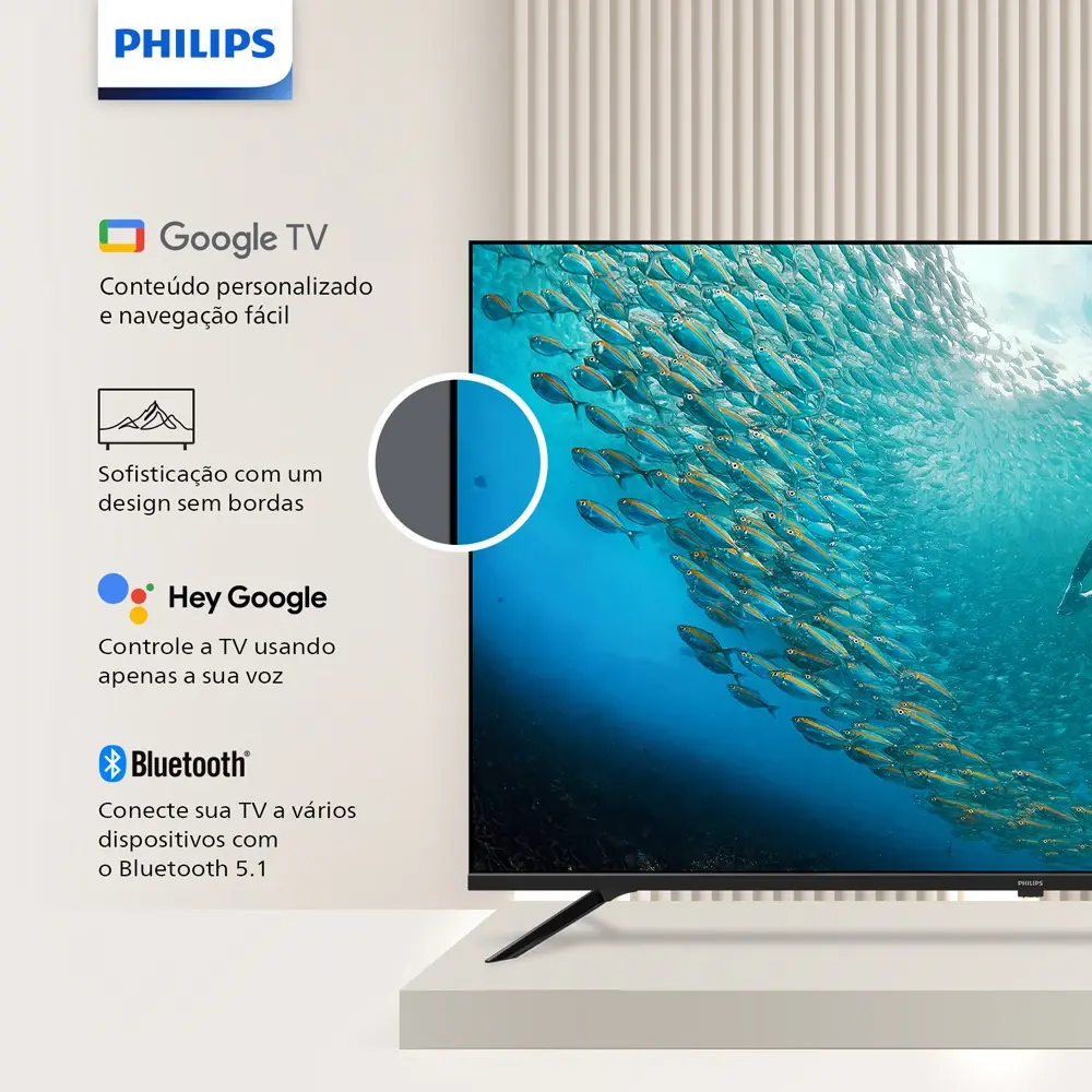 Smart TV Philips 50″ 4K UHD 50PUG7019 Google TV