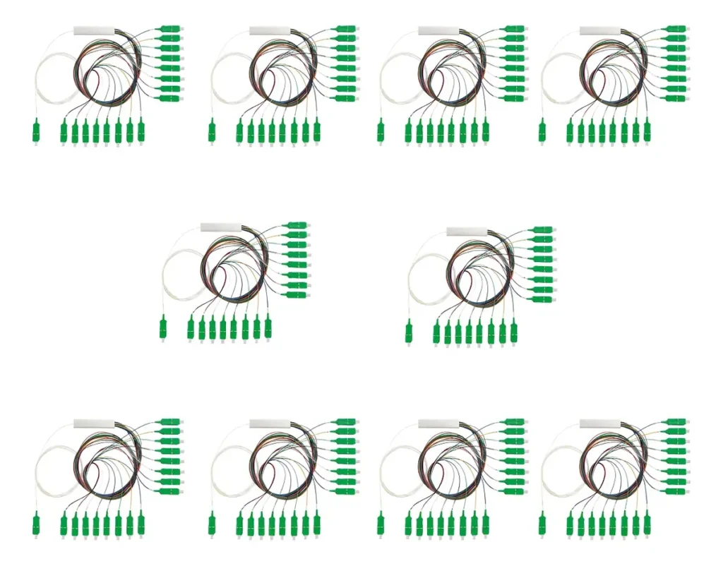 10 Peças Splitter 1×16 PLC Balanceado Conectorizado SC APC