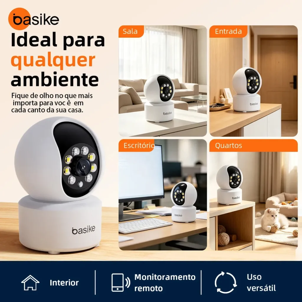 Kit 2 Babá Eletrônica Câmera Inteligente Wi-Fi 360° Full HD Yoosee