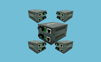 Kit 5 Pares Conversor RJ45 Mídia Fibra Óptica Gigabit XCOLD’S