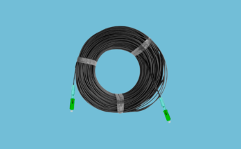 100m Cabo Fibra Óptica Mini Drop Flat 01FO com Conectores SC/APC