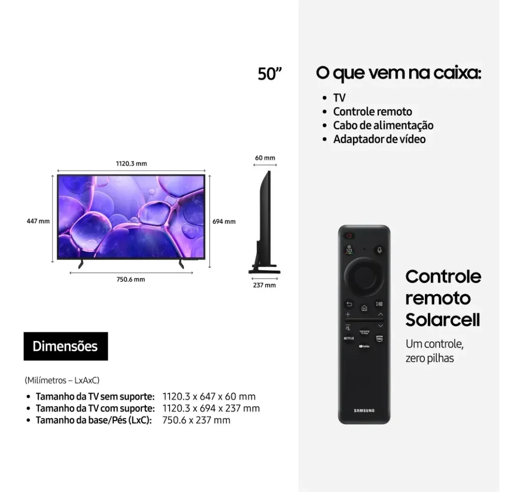 Smart TV Samsung U8600F Crystal UHD 4K 50″