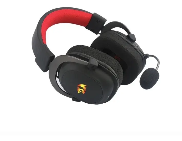 Fones de ouvido para jogos sem fio Redragon H510-PRO H510-PRO pretos com luz LED