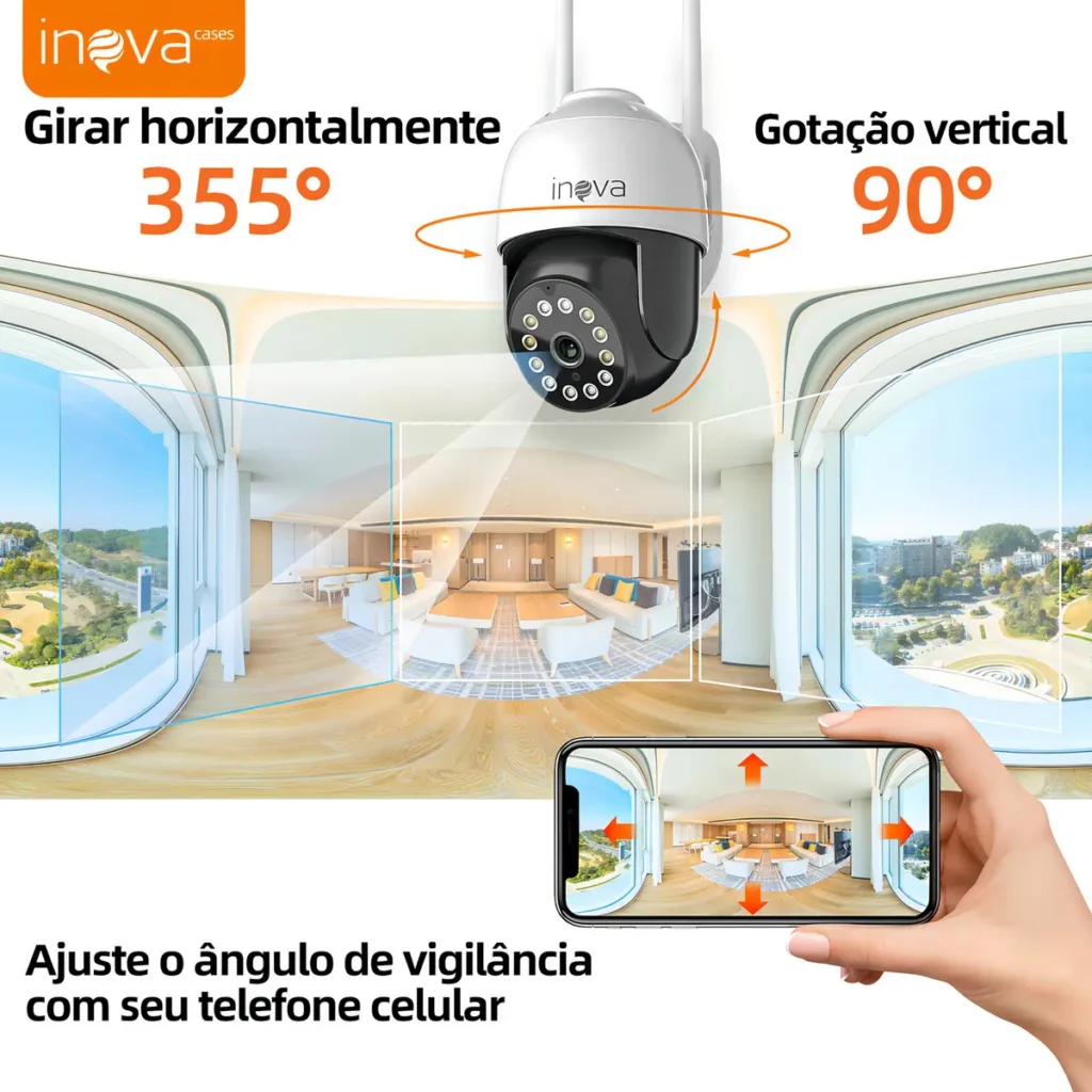 Pack 3 Câmeras de Segurança Wi-Fi Inova 3MP