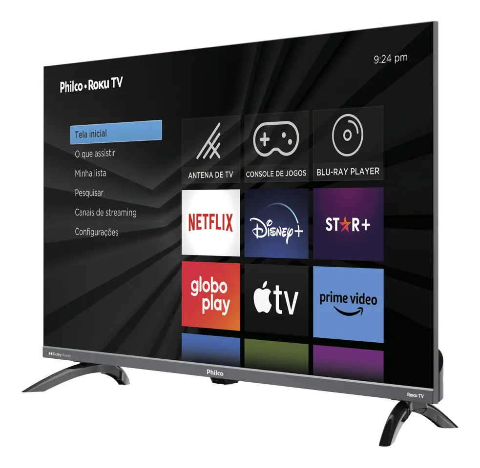 Smart TV 32 Philco P32VIK Roku LED Dolby Audio HDR Wi-Fi