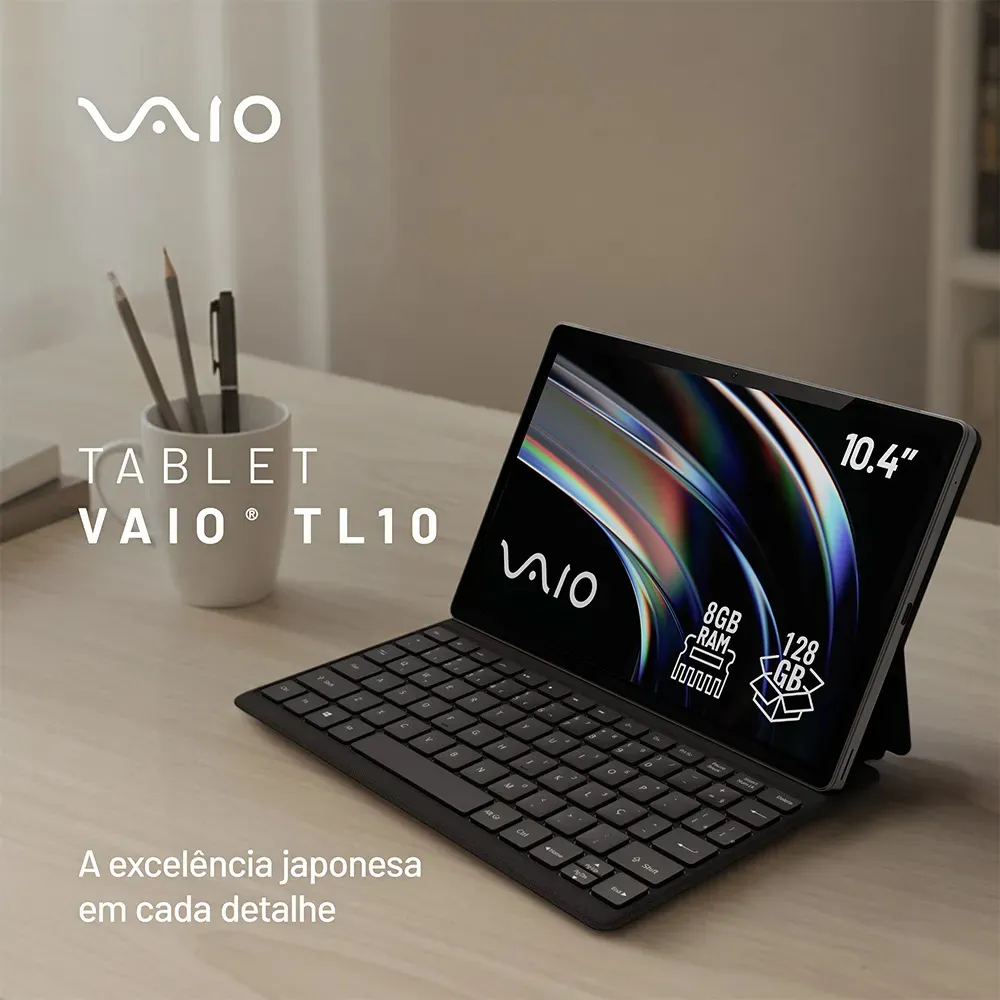 Tablet VAIO TL10 8GB 128GB 10,4” 2K com Teclado